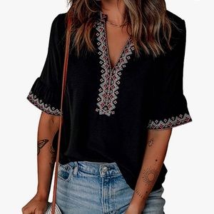 Never worn black tunic top. Size XXL